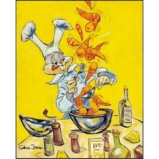 CHUCK JONES Chez Bugs Chef Warner Brothers Canvas Giclee Ltd Ed of 400 - SML