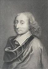 Blaise Pascal 1623-1662 Writer Theologian Philosopher C 1875 France