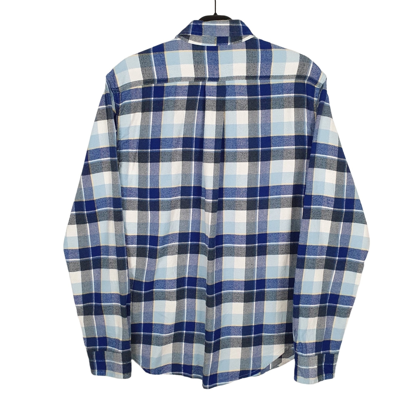 MERONA Blue Check Shirt Flannel Shacket Long Sleeve Casual Mens S image 3