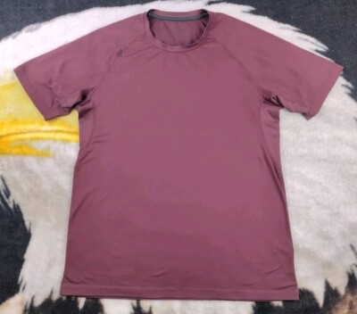 Rhone Shirt Men's Medium Reign Tech Tee Short Sleeve Running Training Maroon Red