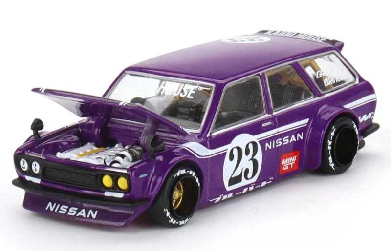DATSUN 510 Wagon CARBON FIBER V1 - KAIDO - purple - Mini GT 1:64 - Bild 4 von 4