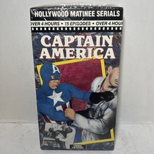 Captain America VHS, 1993 Factory Sealed Video Treasures - 15 Episodes Video
