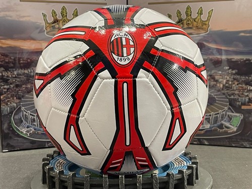 Pallone Calcio AC Milan Misura 5 Cuoio Calciatori ufficiale Rosso Neri - Foto 4 di 6
