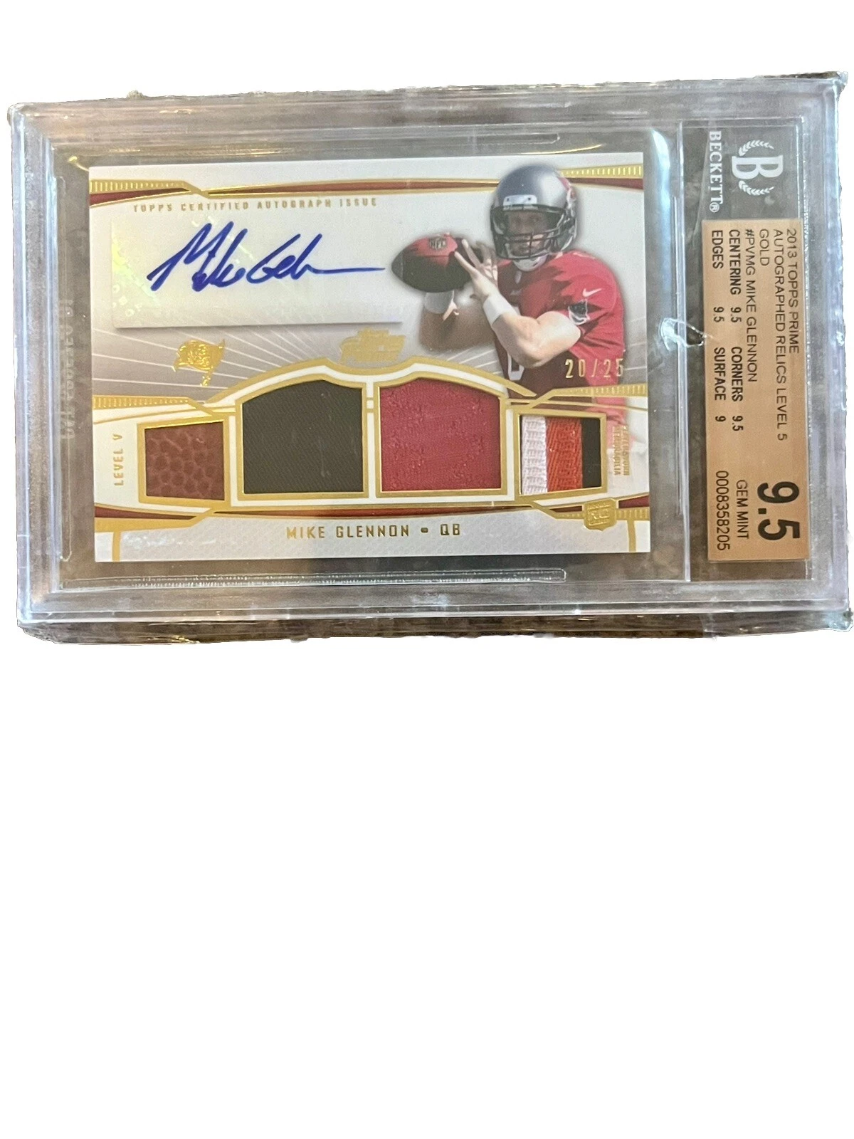 Mike Glennon Topps Prime Autographed Relics Level 5 #PVMG Base