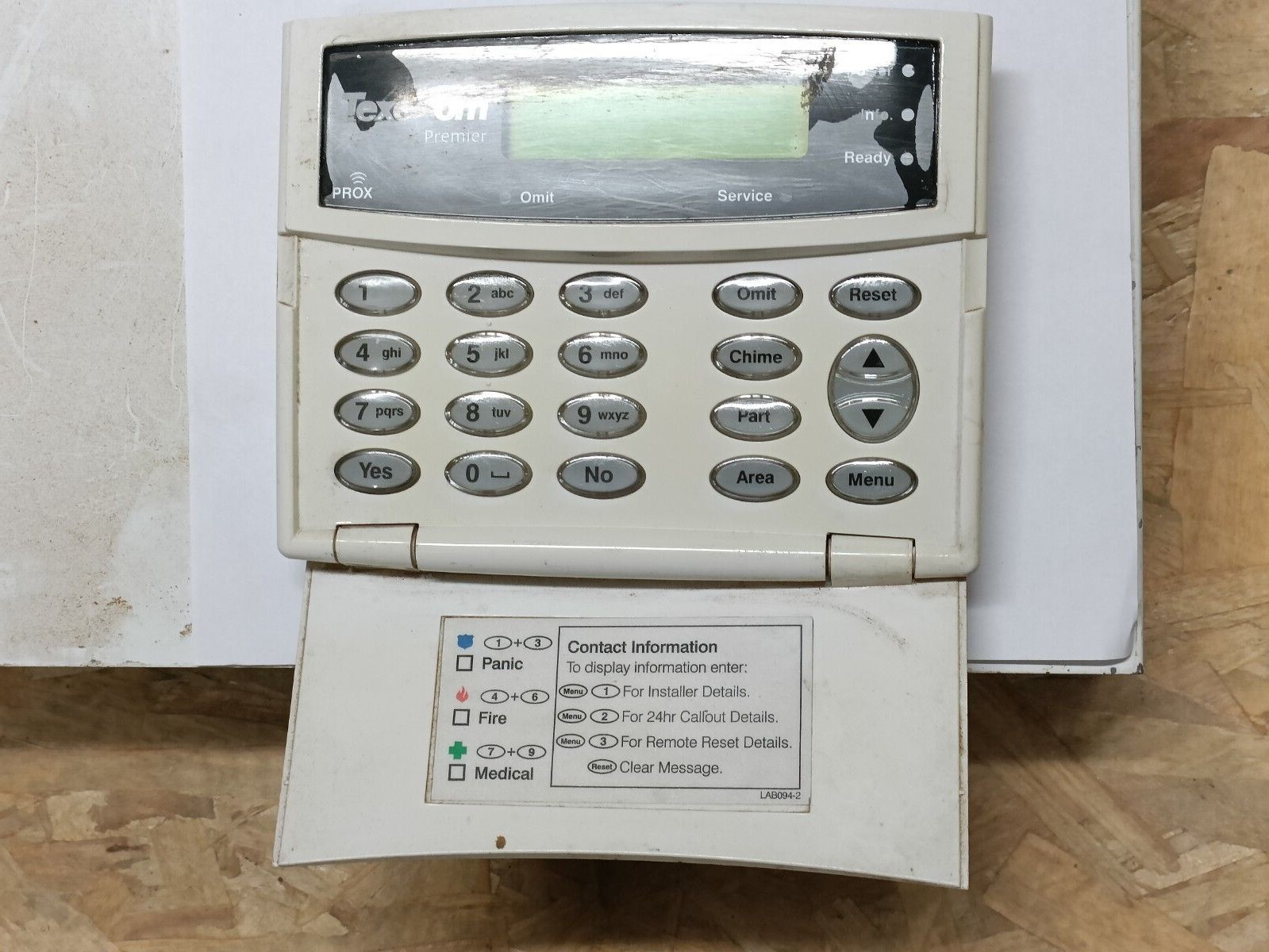 PREMIER INTRUDER ALARM PANEL WITH KEYPAD eBay