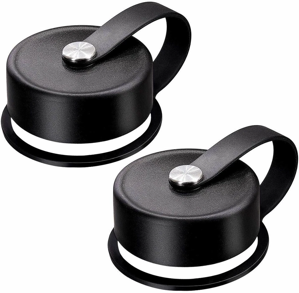 HYDRO2GO 2 Pack Replacement Flat Lids Compatible with Hydro Flask Wide Mouth Water Bottle