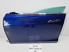 ✅ 17-20 OEM Tesla Model S Front Left Driver Side Door Shell Panel Blue PPSB