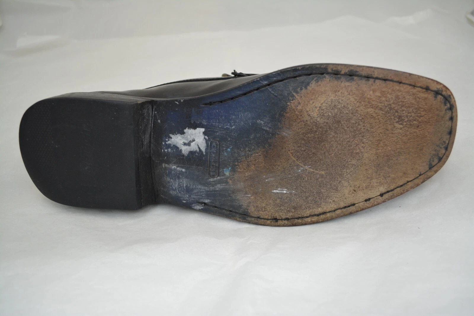 Scarpe eleganti uomo COACH nere in pelle con slip on taglia 9 D ITALIA