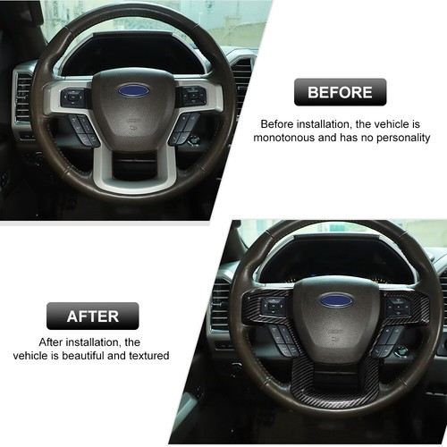 44x Carbon Full Set Interior Decoration Bezel Cover Trim Kit For Ford F150 15-20 - Picture 10 of 24