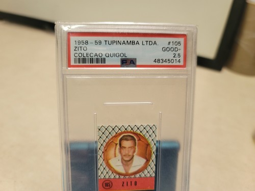 PSA 2.5 ZITO BRAZIL 1958-59 TUPINAMBA LTDA #105 QUIGOL SOCCER FUTBOL T7864 - Picture 2 of 6