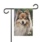 Finnish Lapphund Dog Cottagecore Spring Garden Flag