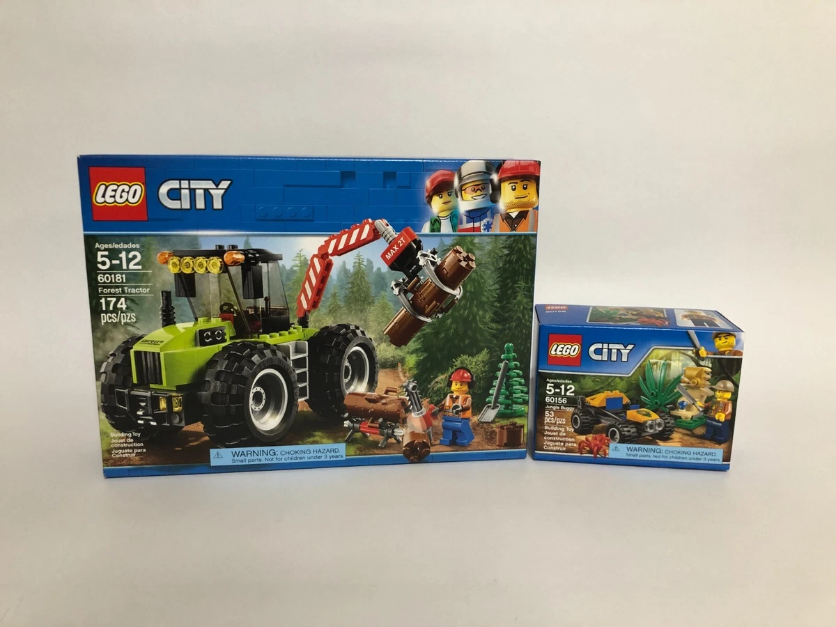 LEGO City 60181 Forest Tractor and 60156 Jungle Buggy NEW