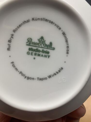 Rosenthal Studio Linie Winter Journey Tapio Wirkkala Polygon 5 Cup & Saucer Set - Picture 5 of 5