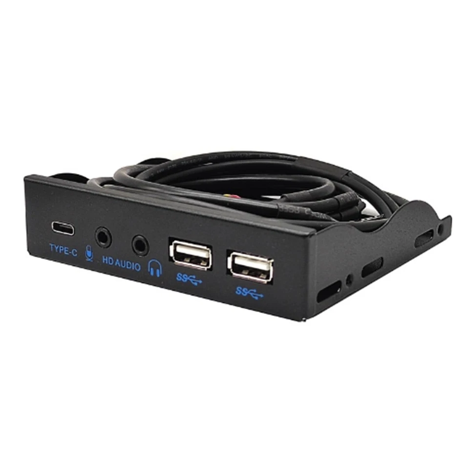 Panel Frontal USB para PC USB3.2 Gen2 10Gbps Tipo C + 19Pin 2 Puertos Hub USB3.0 +2613 - Imagen 3 de 4