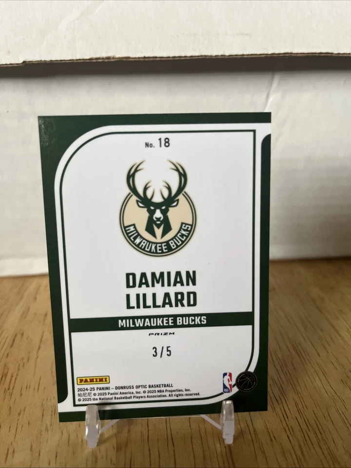 2025 Panini Donruss Optic cromado Elite Dominators #18 Damian Lillard /5 🔥🔥🔥 - Imagem 2 de 2