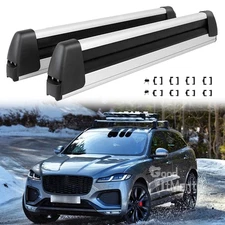 For Jaguar F-pace Car Ski Snowboard Roof Rack Carrier Cross Bars Holder w/ Lock
