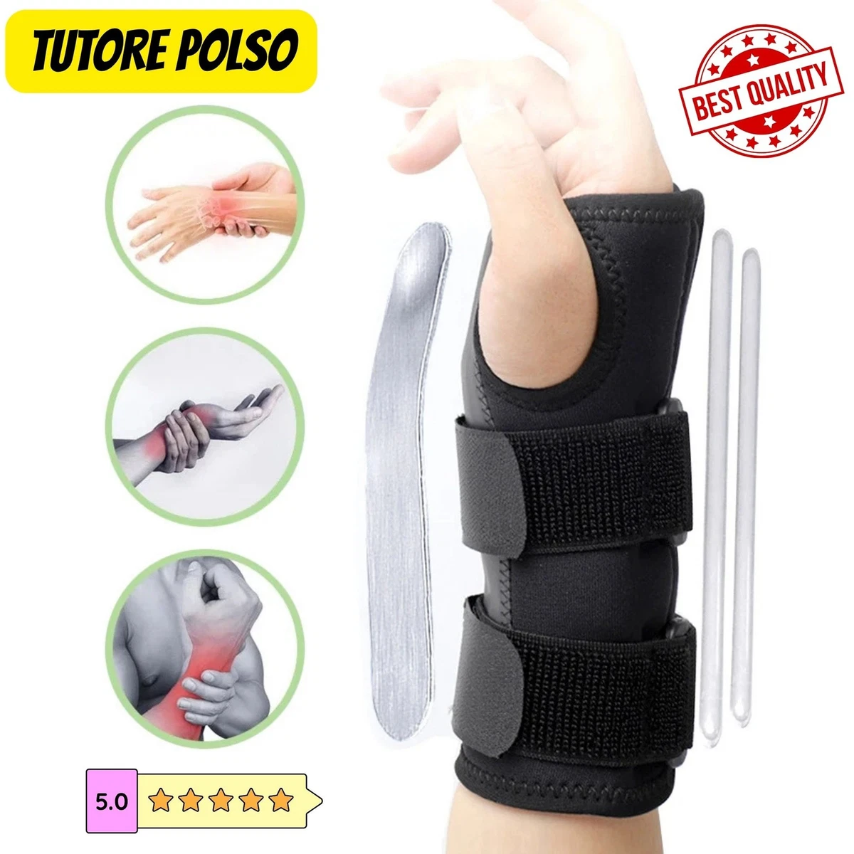 Tutore polso per sindrome del tunnel carpale con immobilizzatore