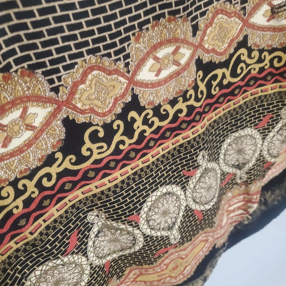 Vestido Kensington Cuadrado Raro Vintage Años 80 90 Negro y Marrón Abotonado EE. UU. Talla M Foto 4 de 4