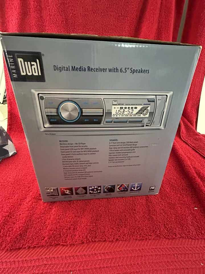 DUAL Marine Digital Media Reciever W/ Remote & 6.5" Speakers 100 WATTS MCP100 - Image 3 of 4