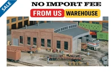 Walthers Cornerstone HO Scale Building/Structure Kit Three Stall Roundhouse