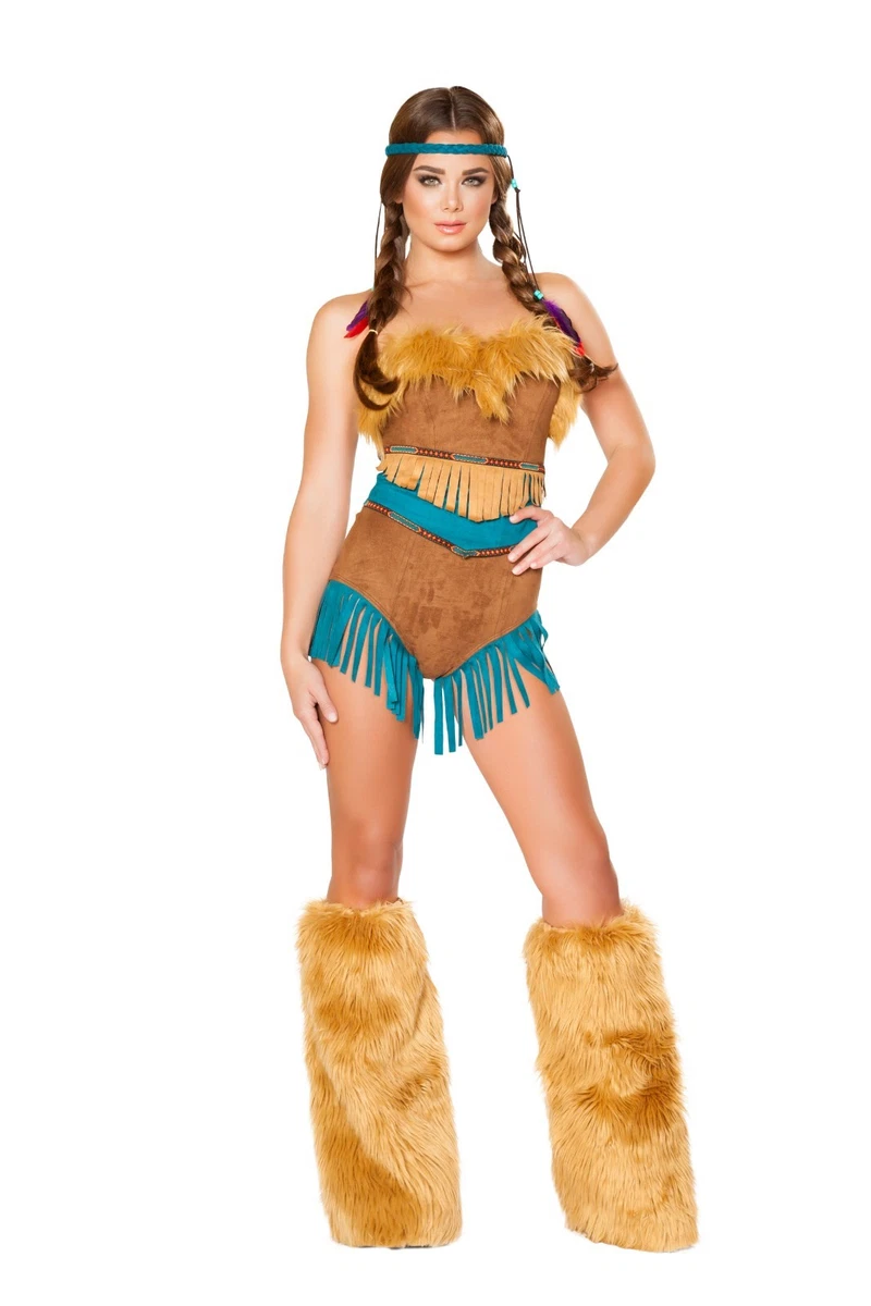 knee length dresses for ladies Womens Sexy Fringed American Indian Costume