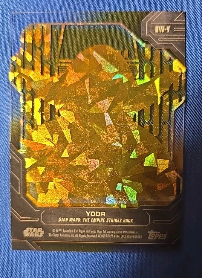 2024 Topps Star Wars High Tek Black And White Gold Diffractior /50 Yoda - Image 3 of 3