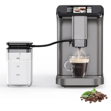 Fully Automatic Espresso Machine With Milk Frother 4-Beverage Built-In Grinder