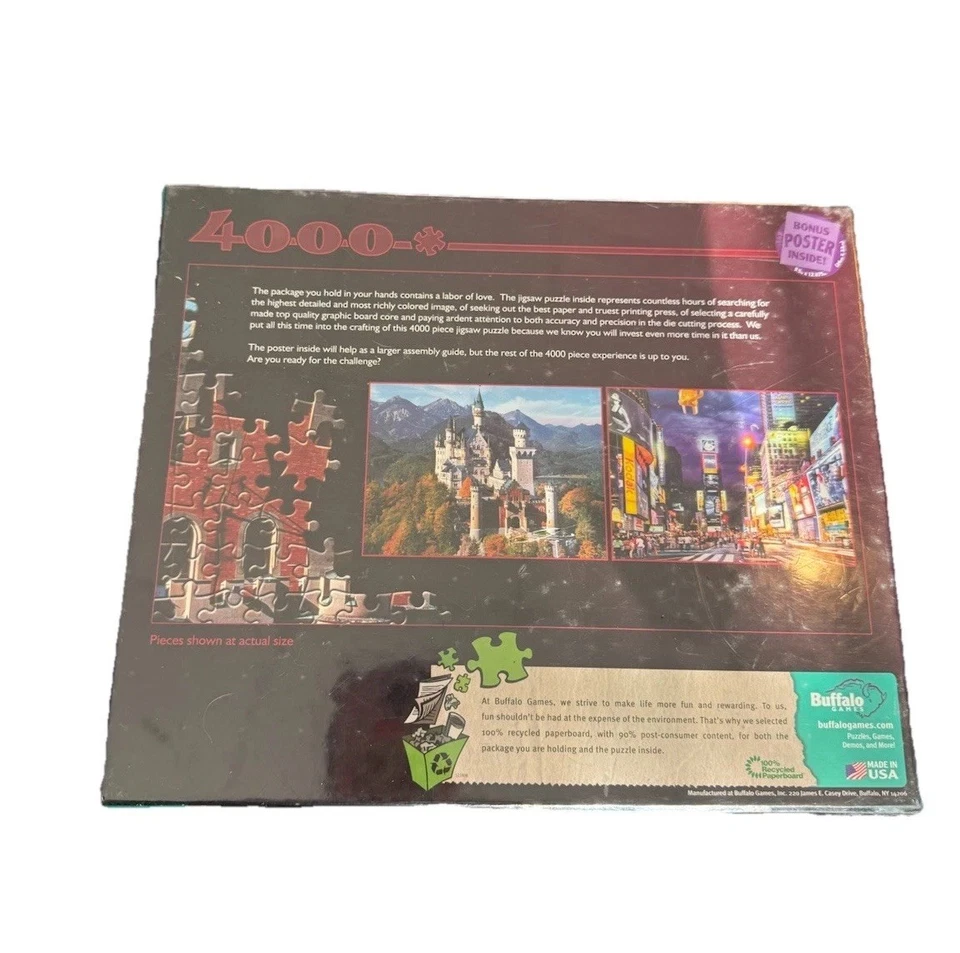 Brand New Sealed Buffalo Games NY Times Square 4000 Pc Jigsaw Puzzle - Image 4 of 4