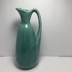 Signed Anna Van Briggle Pottery Ewer Pitcher 9.5” Turquoise Seafoam Green