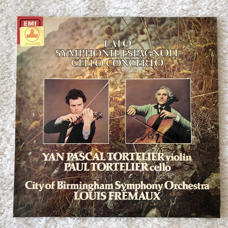 EMI  ASD 3209    LALO Symphonie Espagnole &Cello Concerto,  YAN & PAUL Tortelier