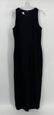 Donna Morgan Preowned Maxi Sleeveless Dress Womens Size 4 Black Vintage