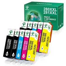 10PCS High Yield PGI-280XXL/CLI-281XXL Ink Cartridge Pack for Canon PIXMA TR8600