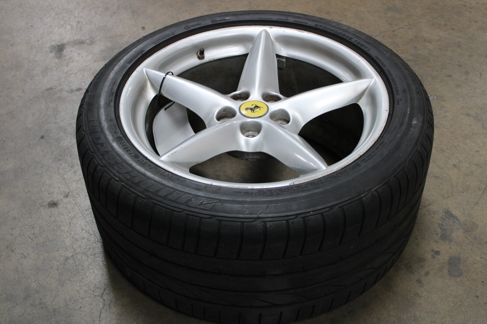 Ferrari 360, Rear Wheel, 5 Star, Curb Rash, Used, P/N 164175