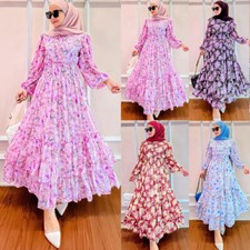 Evening Kaftan Abaya Women Shirt Dress Printed Abaya Kaftan Turkey Muslim Gown