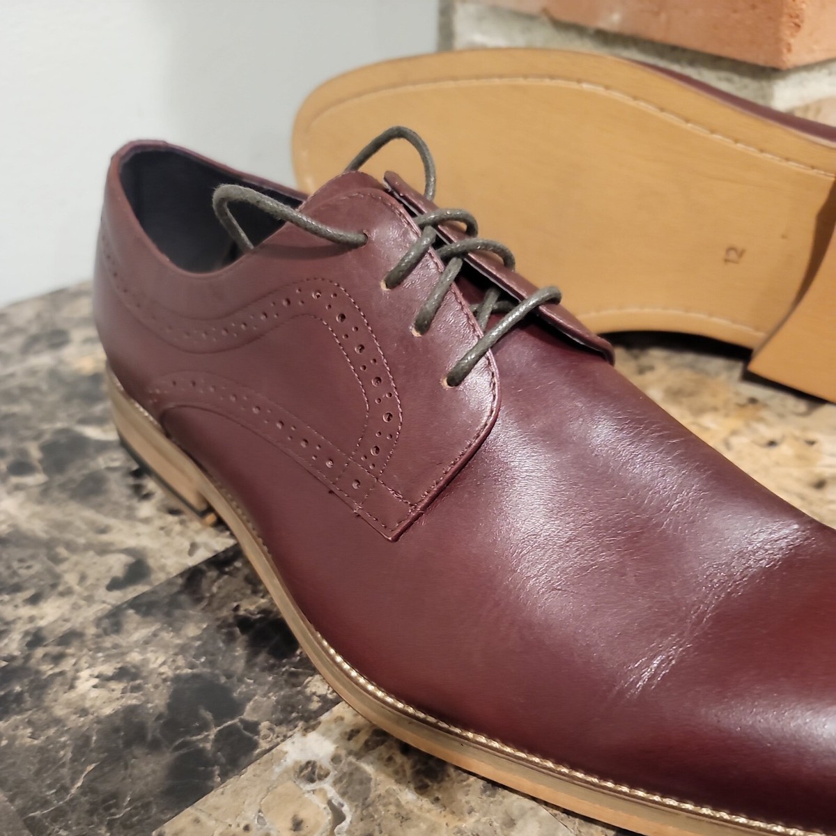bruno marc Italian leather men dress shoe size 12 Brown bruno marc Italian leather men dress shoe size 12 Brown | eBay main image 2