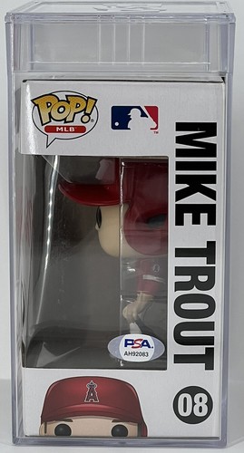 Mike Trout Signed Funko Pop #08 w/ Red Jersey PSA *GEM MT 10 AUTO* - Picture 9 of 10