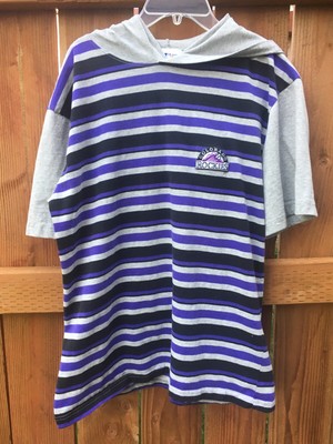 VTG Colorado Rockies Striped Hoodie 