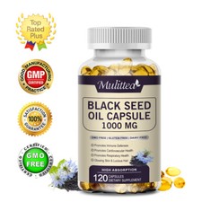 Premium Black Seed Oil Capsules 120 Softgels Immune Support, Joint Support