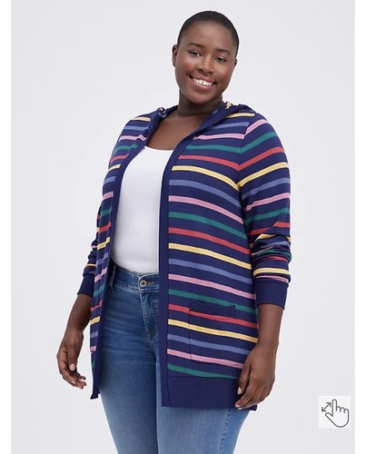 Rainbow Stripe Torrid Rainbow Cardigan Rainbow Cardigan Plus Size