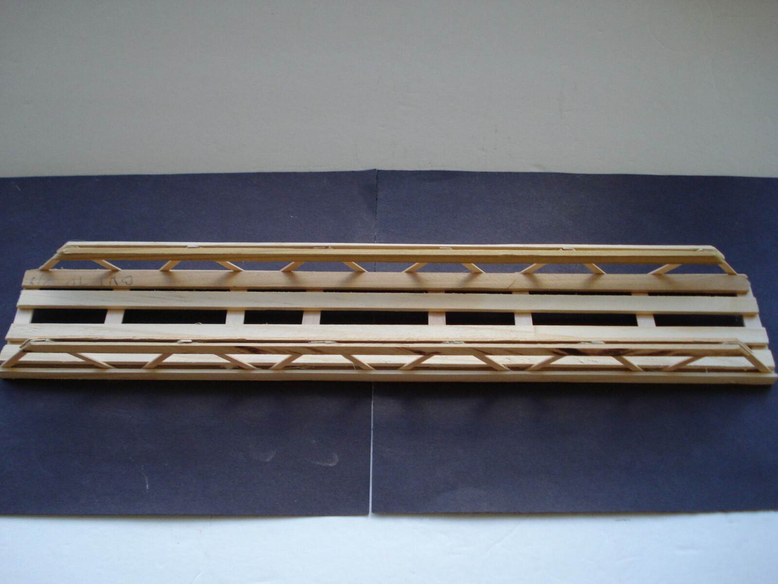 LONG SPAN HO SCALE WOOD BRIDGE MADE IN USA 16"L X 2.5" W x 11/4" H