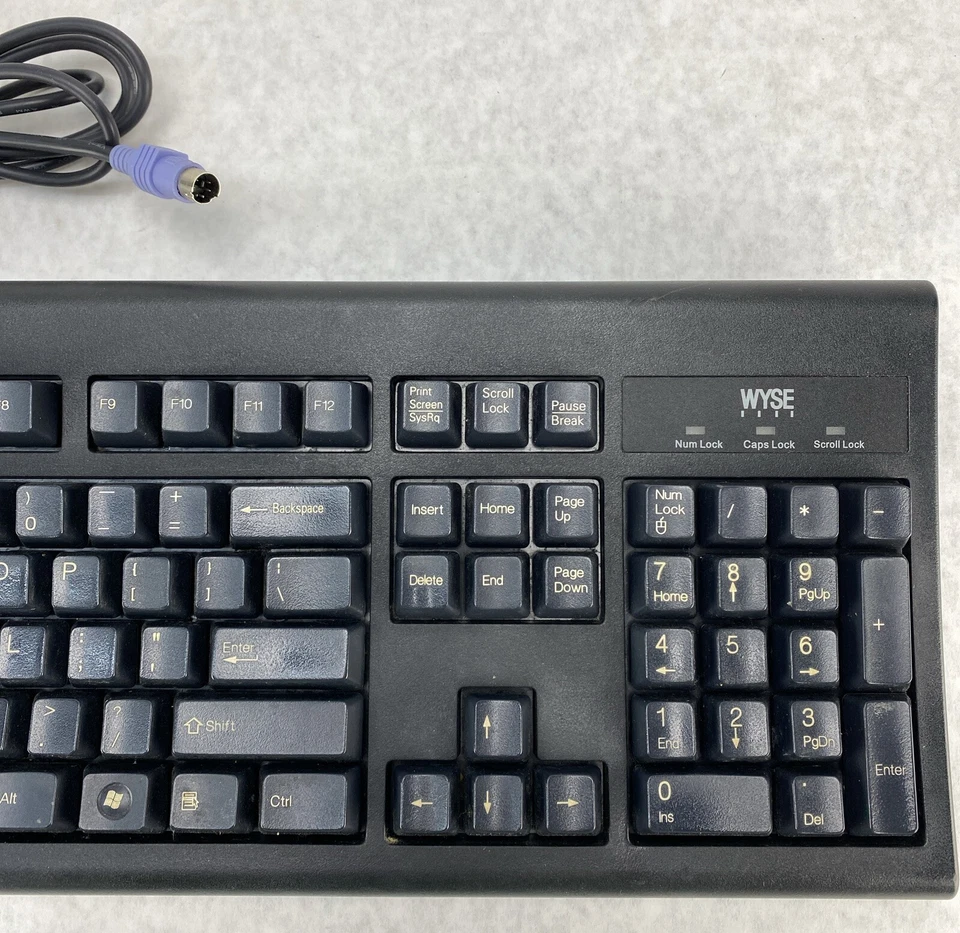 Lot( 2 ) WYSE KB-3923 PS/2 Clacky Keys No Frills Keyboard Grade B - Image 3 of 4