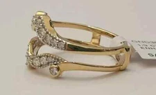 2Ct Round Lab-Created Diamond Enhancer Guard Wrap Ring 14K Yellow Gold Plated