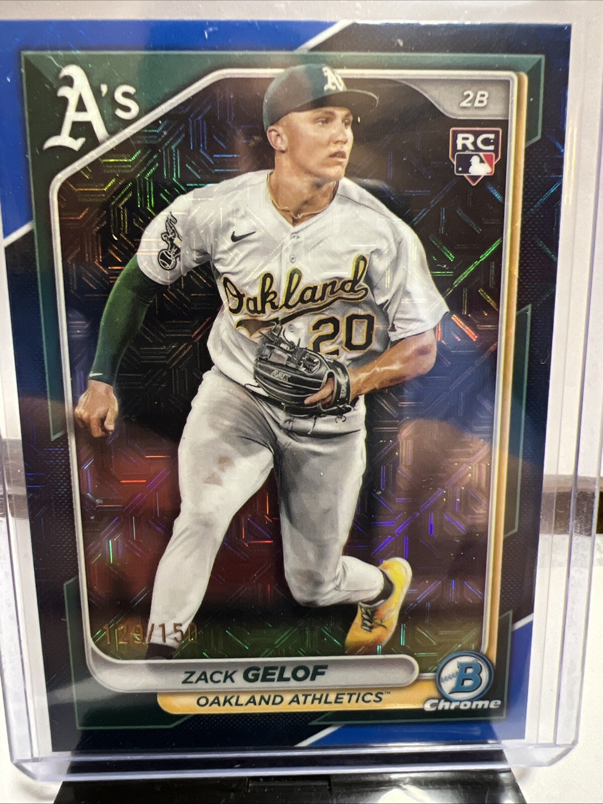 2024 Bowman Chrome Mega Box Zack Gelof Blue Mojo Refractor SP RC #78, /150
