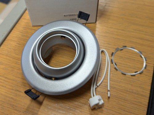 12v 50w Eyeball Downlight Silver for 50mm Recessed Halogen Spot Lamp - EYE503... - Picture 3 of 3