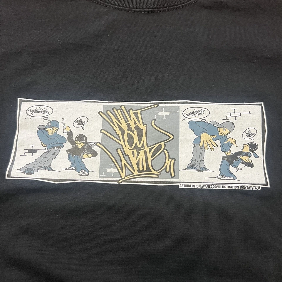 复古 Y2K Writers Bench 涂鸦艺术 T 恤 XL 说唱 T 恤 Futura 2000 Stash — 第 3/4 张图片