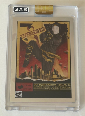 2022 WU TANG CLAN Sam Green Tour DALLAS TX Poster Art GAS Trading