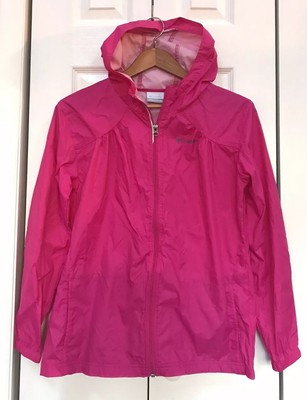 hot pink columbia rain jacket