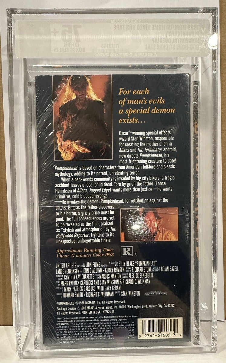 PUMPKINHEAD VHS '89 FIRST RELEASE VGA 75+ EX+/NM HTF 80s DEMON