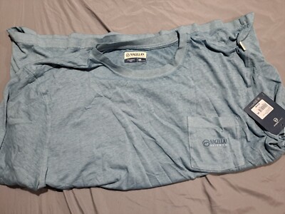 NEW Magellan Men s Classic Fit 2XL Blue Washed Pocket Tshirt