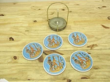 Athena Theseus And The Minotaur Dining Coasters with Holder By Niarchos Hellas